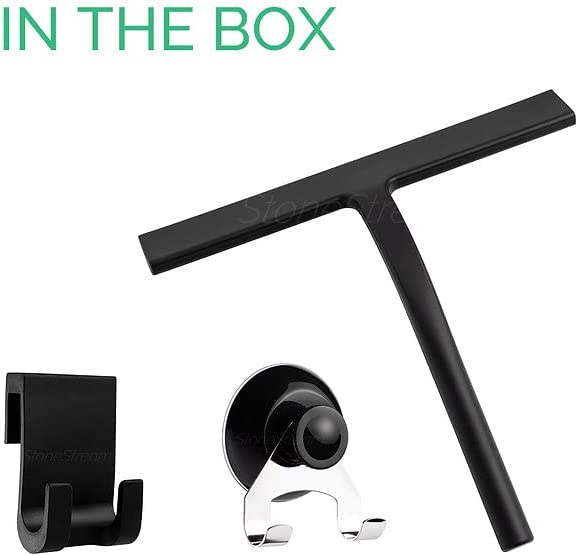 Svaber til bruseskærm - Mat sort