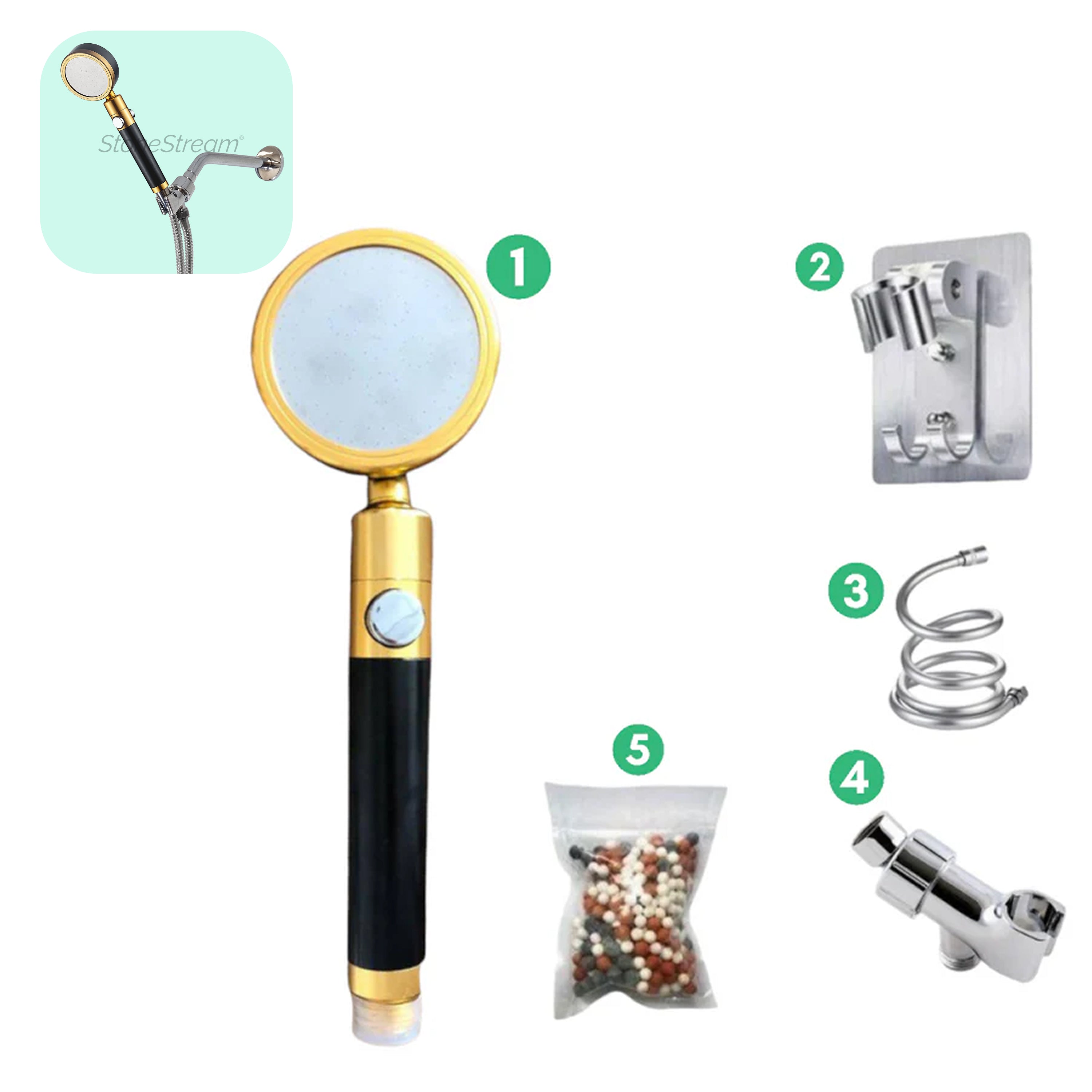 Ecolux Metallisk Brusehoved