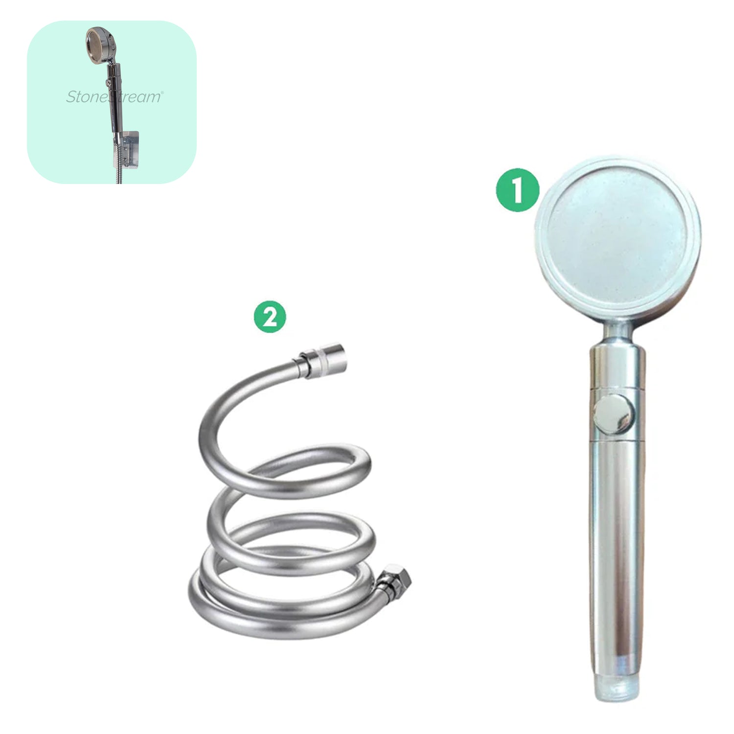 Ecolux Metallisk Brusehoved