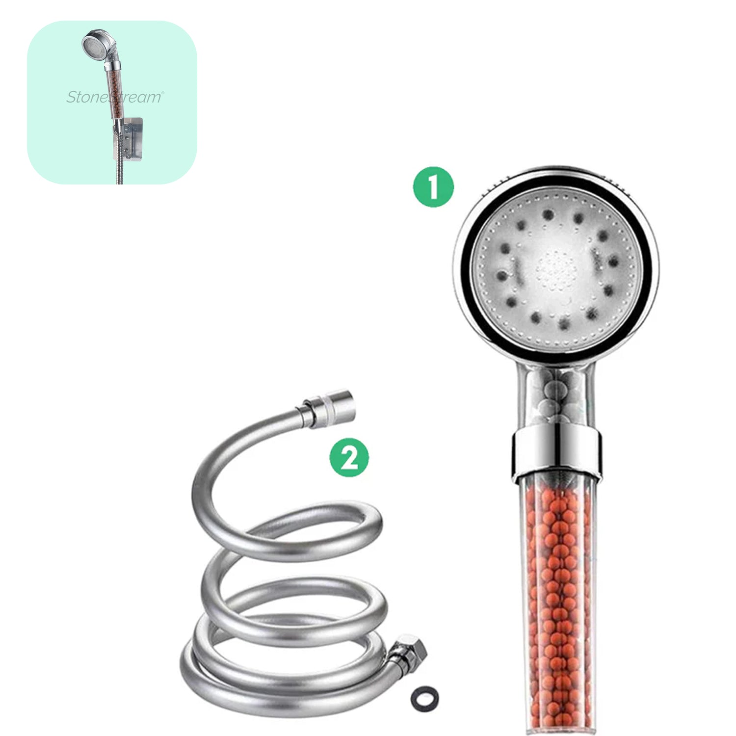 LED Ionisk Brusehoved