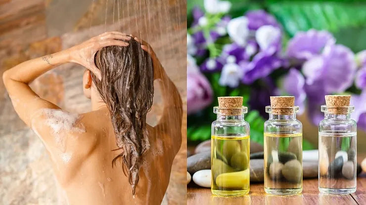 Bruse-aromaterapi med æteriske olier og damp til afslapning