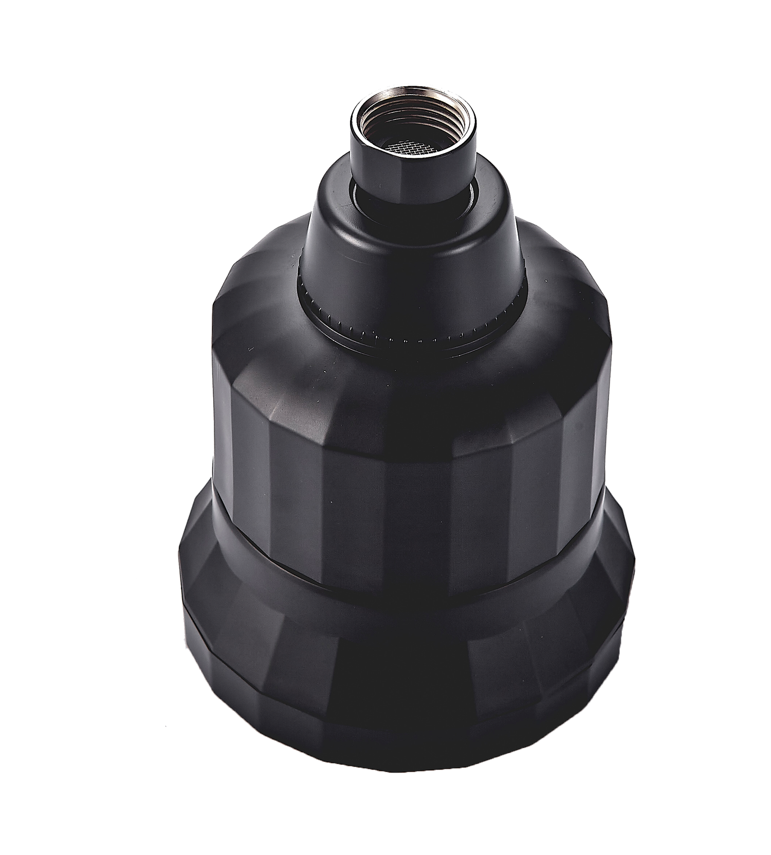 Multi-stage filtration wall-mounted showerhead