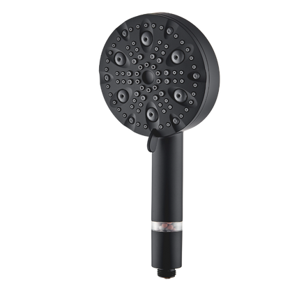 Black high-pressure rainfall shower head