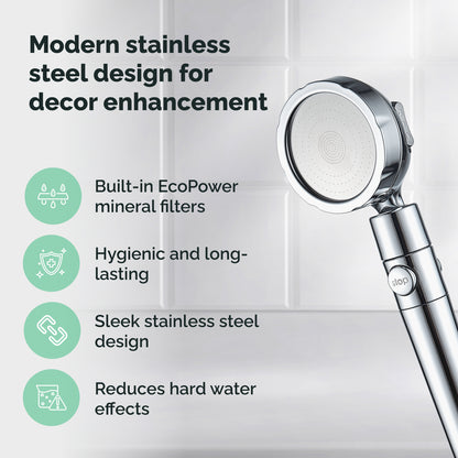 Ecolux Metallisk Brusehoved