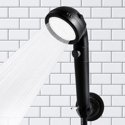Support de Pommeau de Douche à Ventouse Réglable Noir