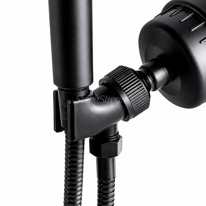 Brusehoved adapter til håndbruser - Sort
